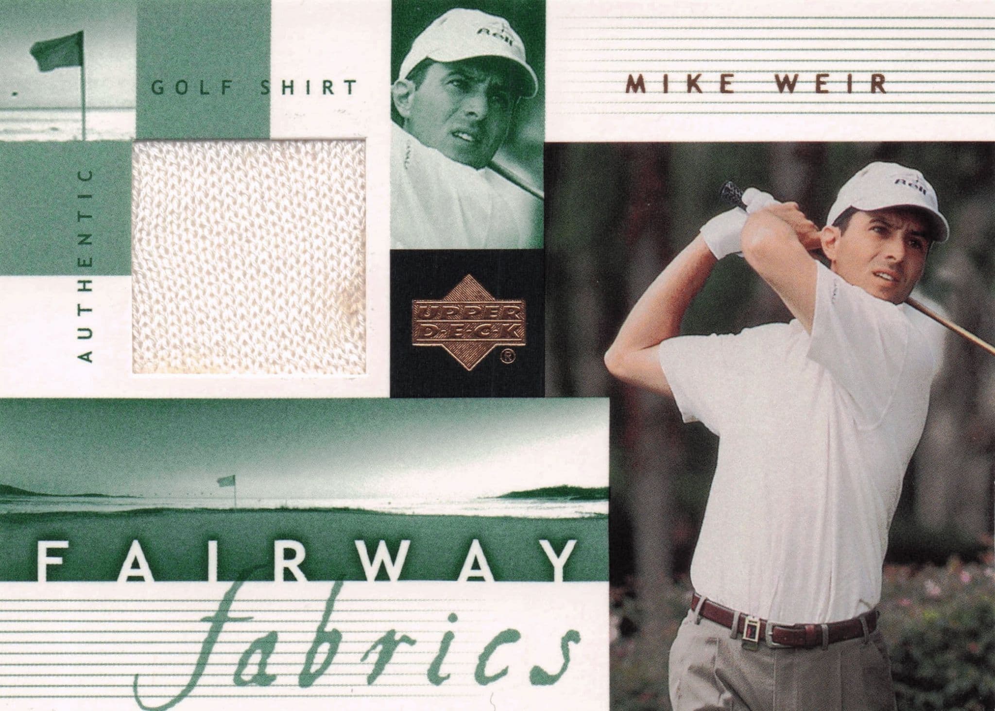 Mike Weir Fairway Fabrics 2002 Golf Upper Deck Real Worn Shirt Relic Card