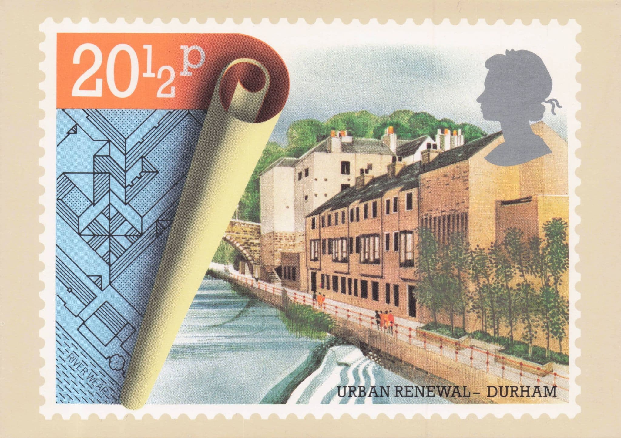 Milburngate Centre Durham Urban Renewal Stamp Limited Edn Postcard