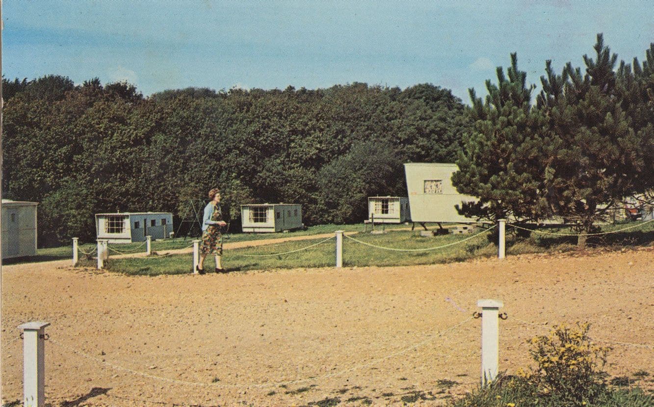 Milford On Sea Caravan Hampshire Camping Park Old Postcard