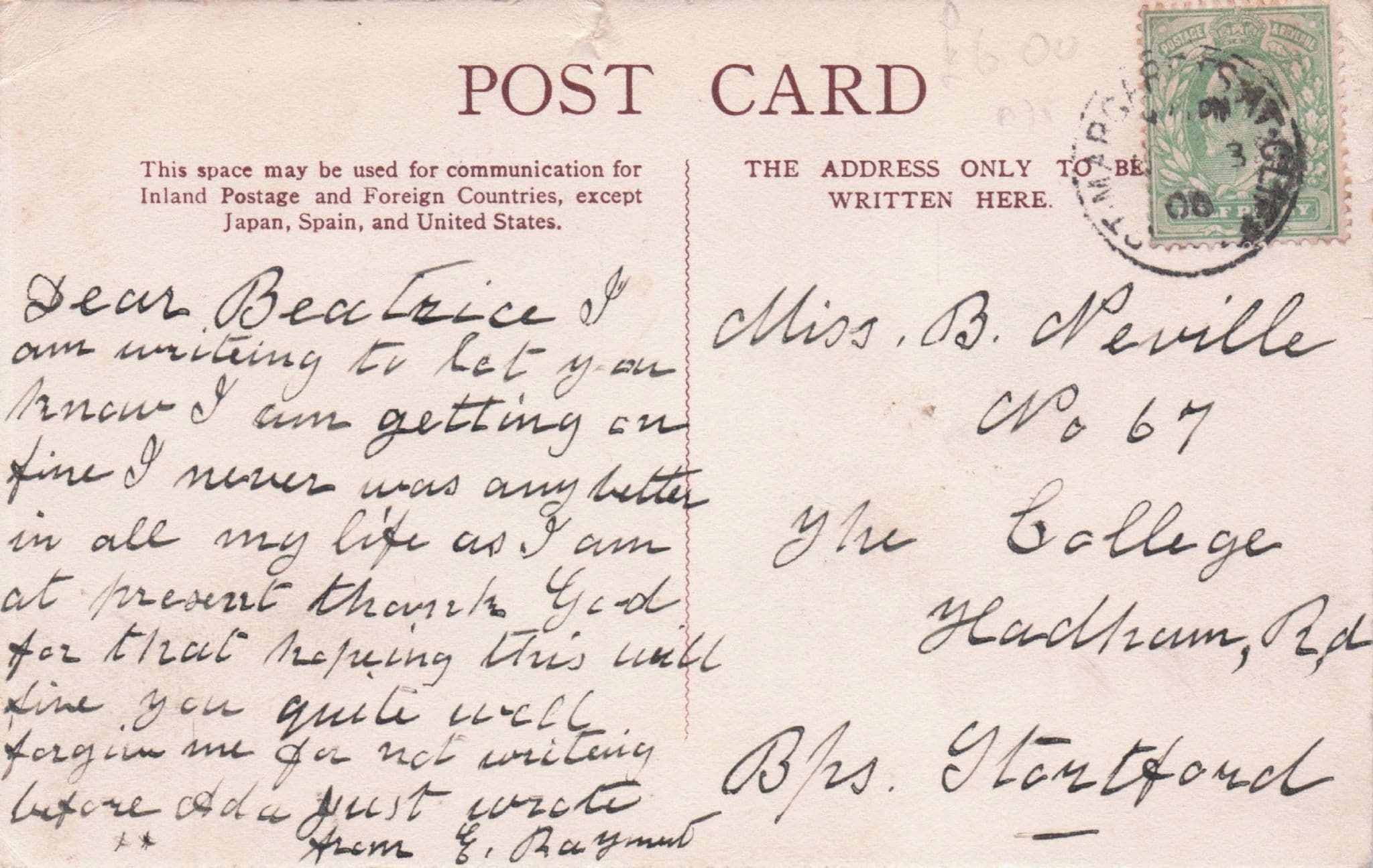 Military Convalescent Home St Margarets Bay Kent Old Postcard