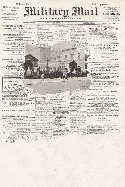 Military Daily Mail Newspaper Bombings Volunteer Review Antique Wartime Postcard