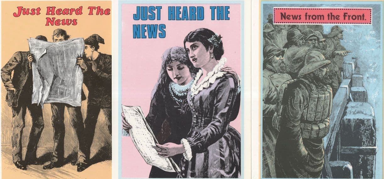 Military News From The Front Frontline Newspaper 3x Postcard s
