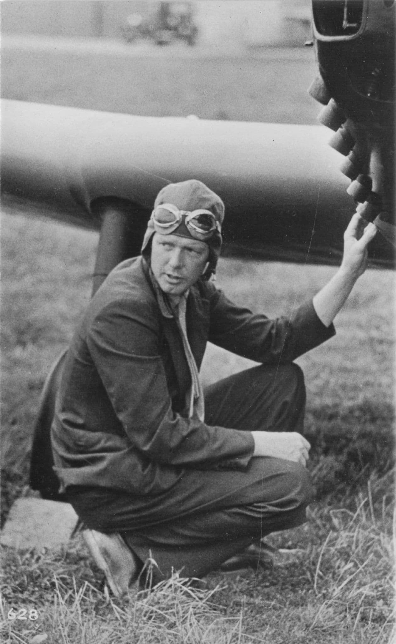 Military Old Pilot Repairing Inspecting Aircraft Vintage RPC Postcard