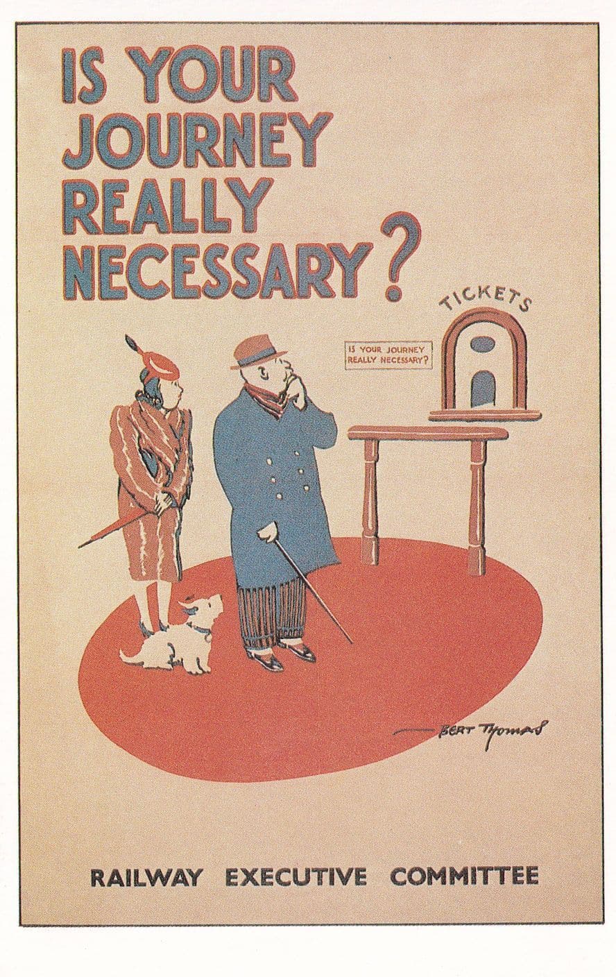 Military Poster Is Your Train Journey Really Necessary Postcard