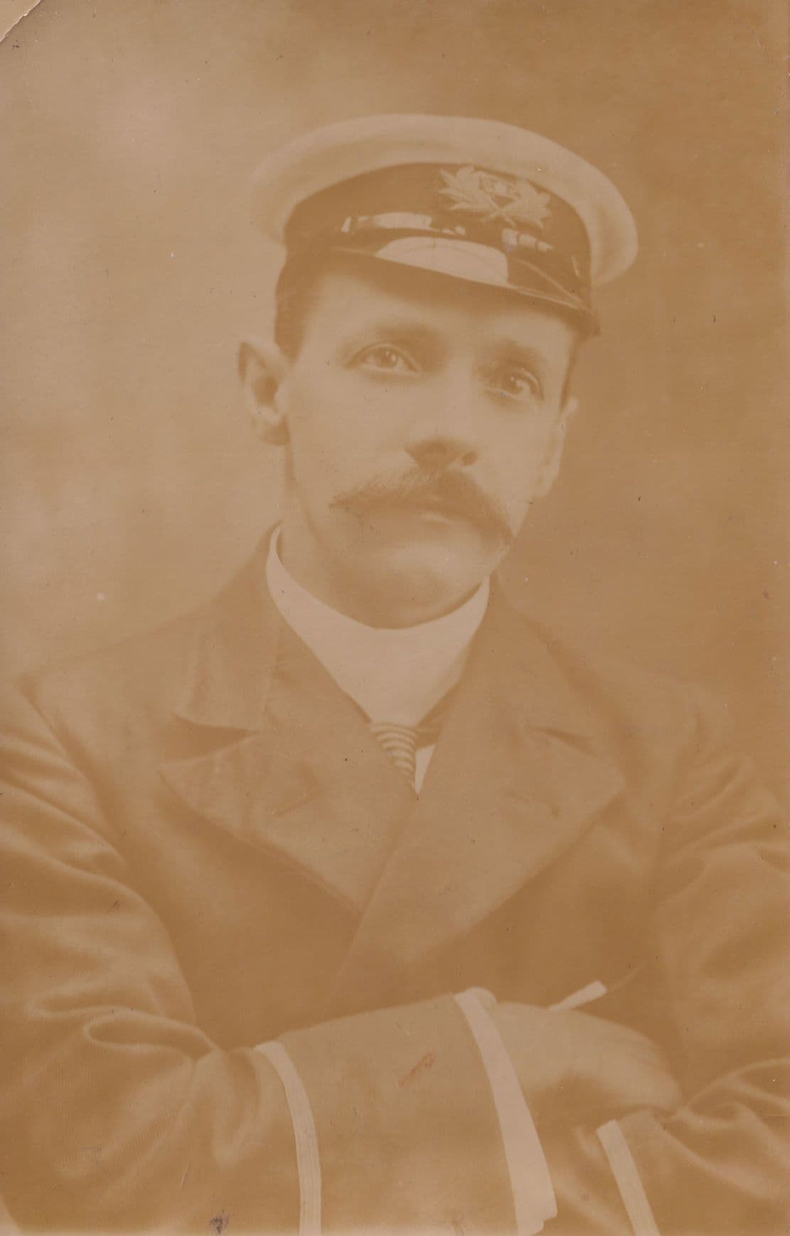 Military Real Soldier Photo & Hand Sketch Reverse Postcard