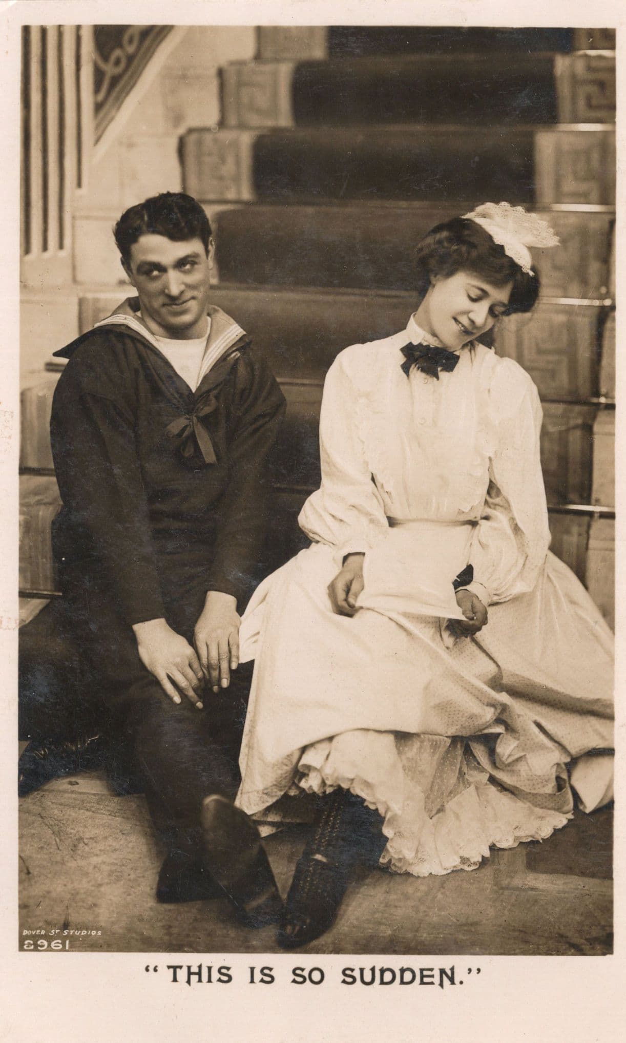 Military Sailor Dumps Girlfriend Love Letter Old Comic Real Photo Postcard