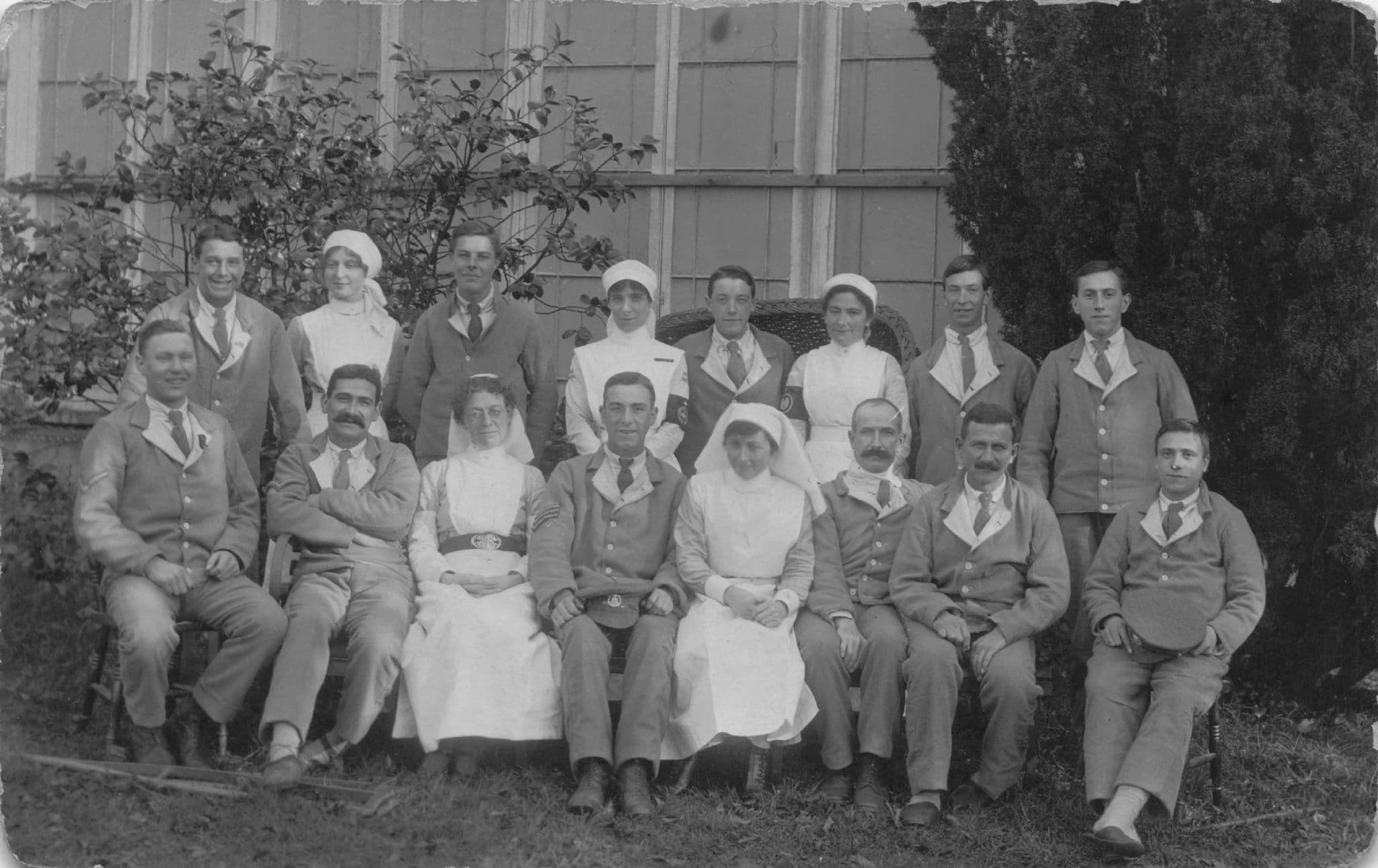 Military WW1 Hospital Nurses & Strange Uniforms Old RPC Postcard
