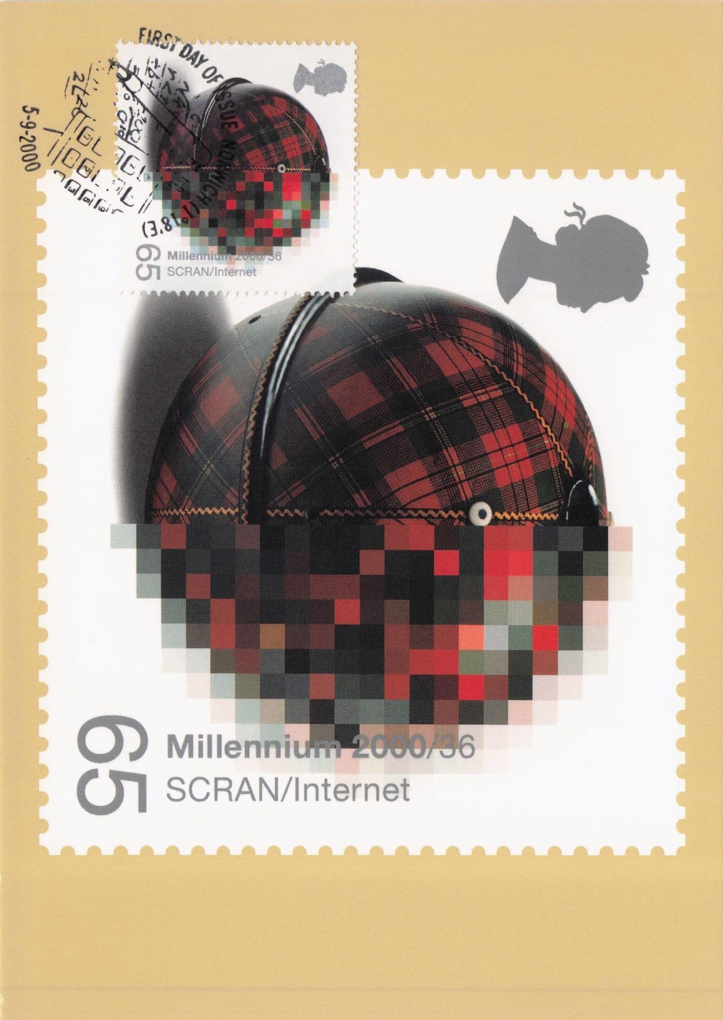 Millennium Scottish Tartan Scran Internet First Day Cover Postcard