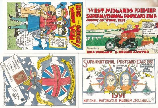 Millitary Plane Birmingham Solihull Motorcycle Museum West Midlands 4x Postcard