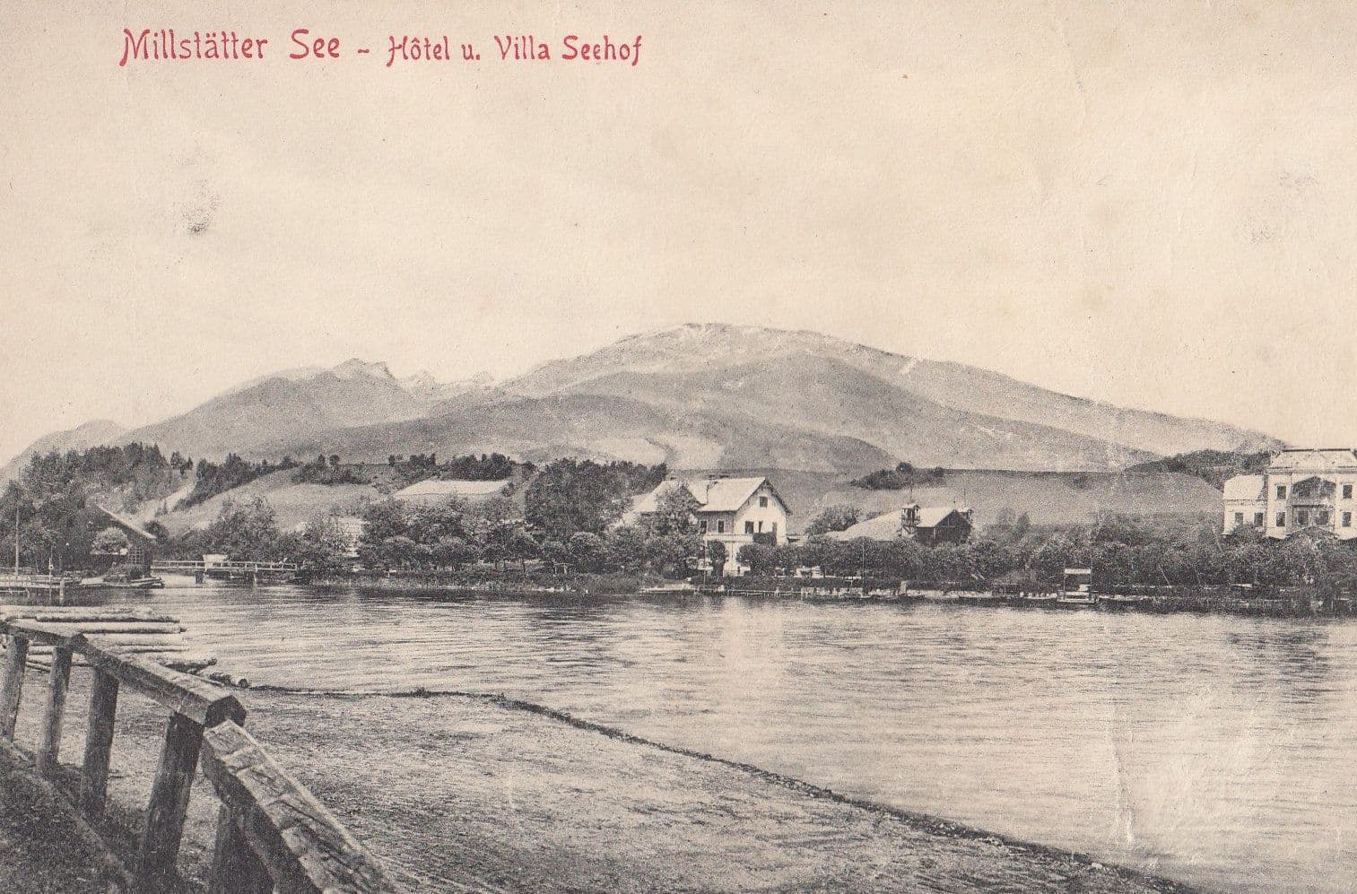 Millslatter See Hotel Villa Seehof Antique German Postcard