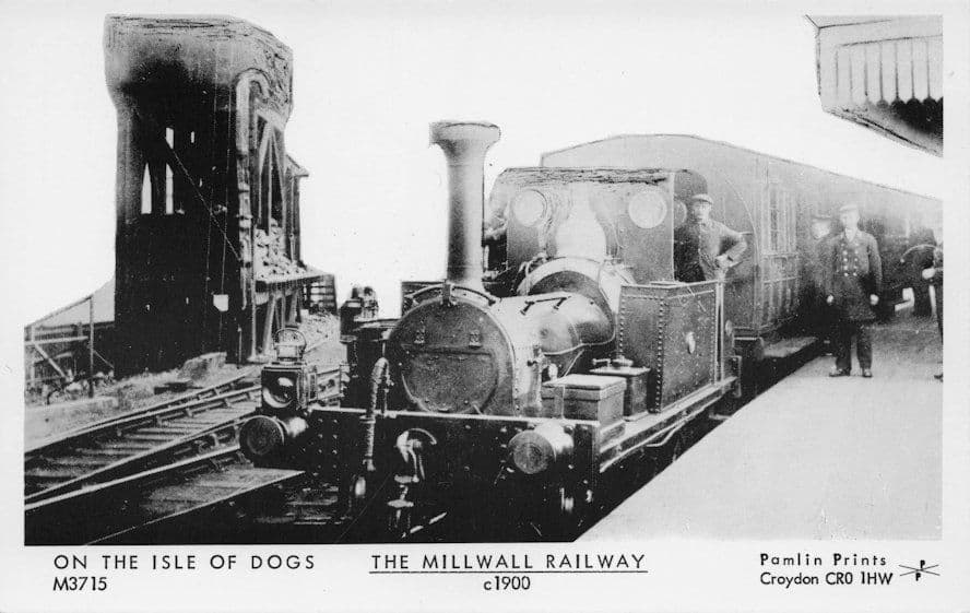 Millway Isle Of Dogs Station in 1900 Pamlin Prints Railway RPC Postcard