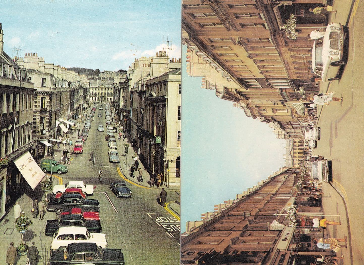 Milson Street Bath Car Park Traffic Jam Appearance 2x Postcard s