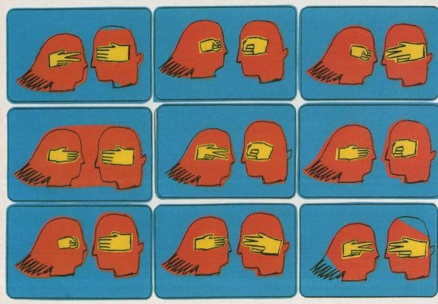 Mind Games Tim Ellis Hand Sign Language Advertising Postcard