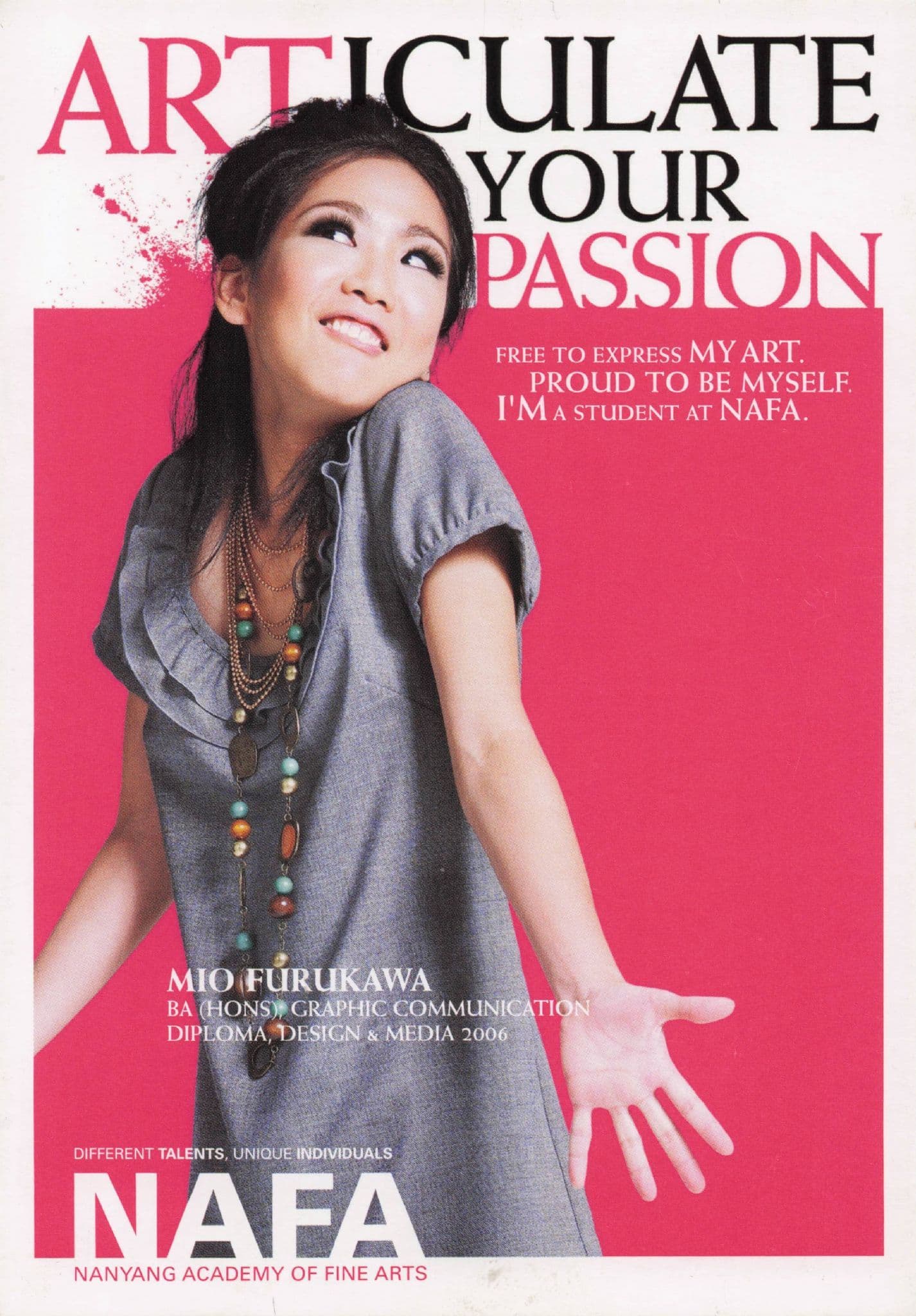 Mio Fukawawa Japanese Artist London Visit Advertising Postcard
