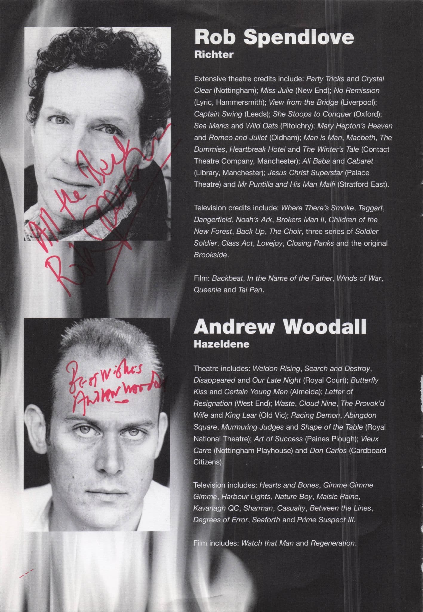 Miranda Pleasence Of Donald John Gordon-Sinclair 4x Hand Signed Theatre Page
