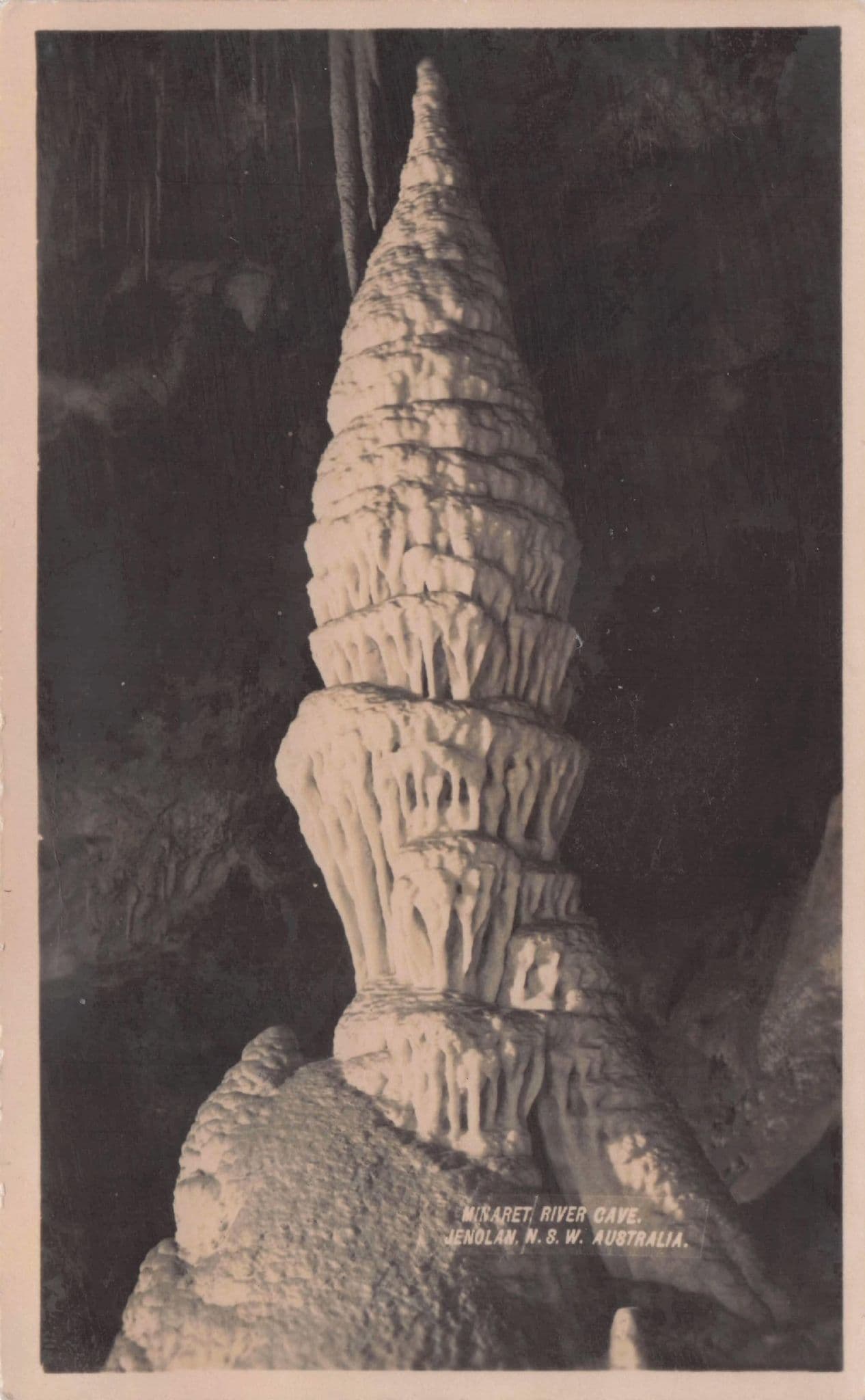 Misaret Cove at Jenolan Caves NSW Australia Old RPC Postcard