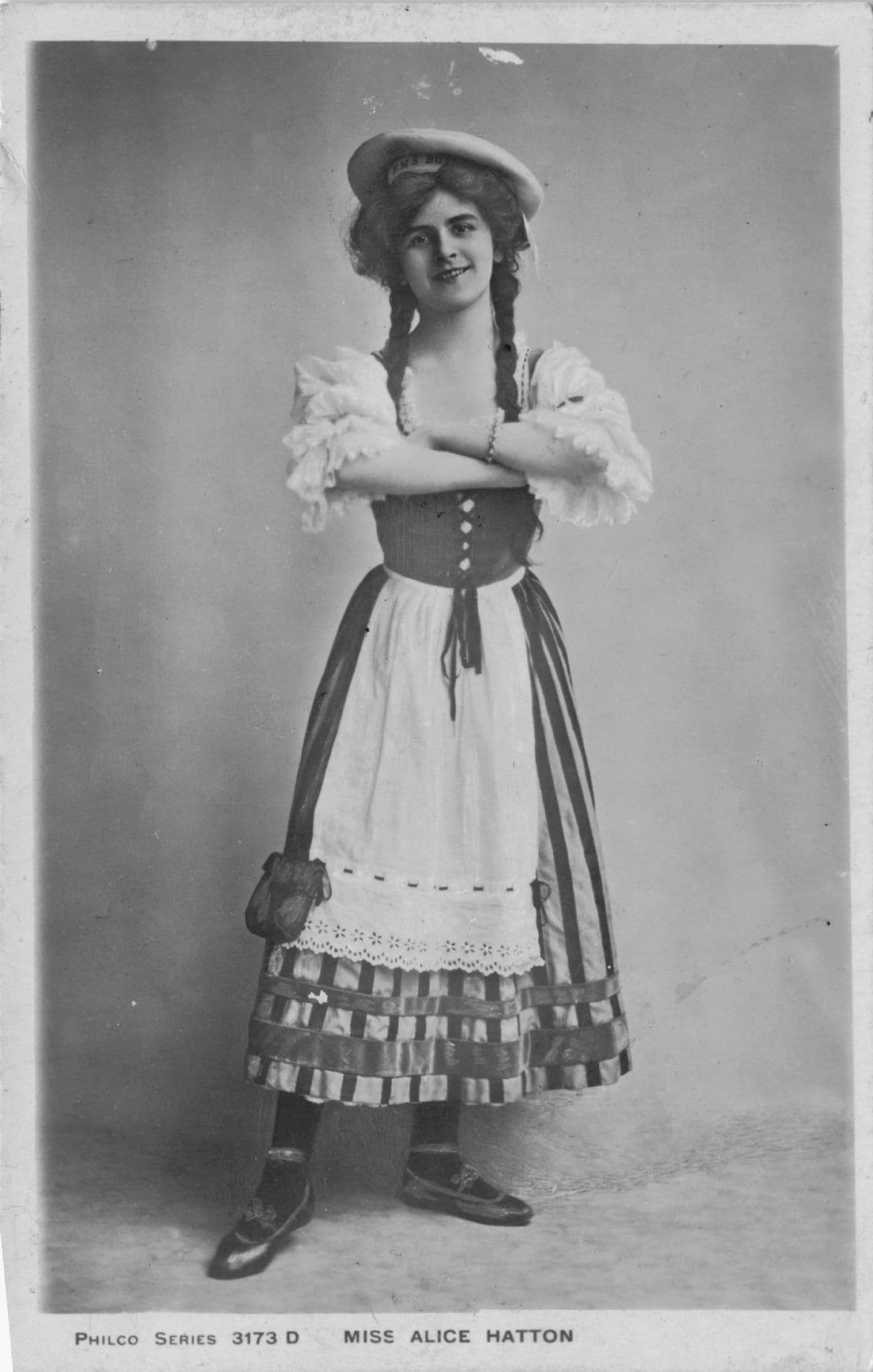Miss Alice Hatton Edwardian Actress RARE Philco RPC Postcard