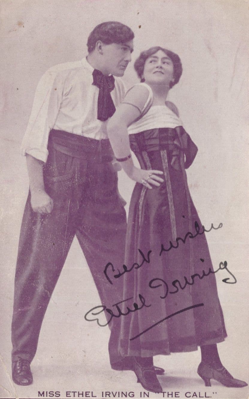 Miss Ethel Irving Antique Hand Signed Photo