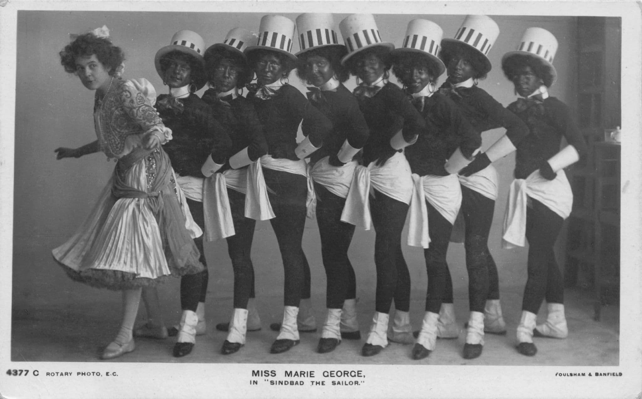 Miss Marie George in African Sinbad The Sailor Old Theatre Postcard