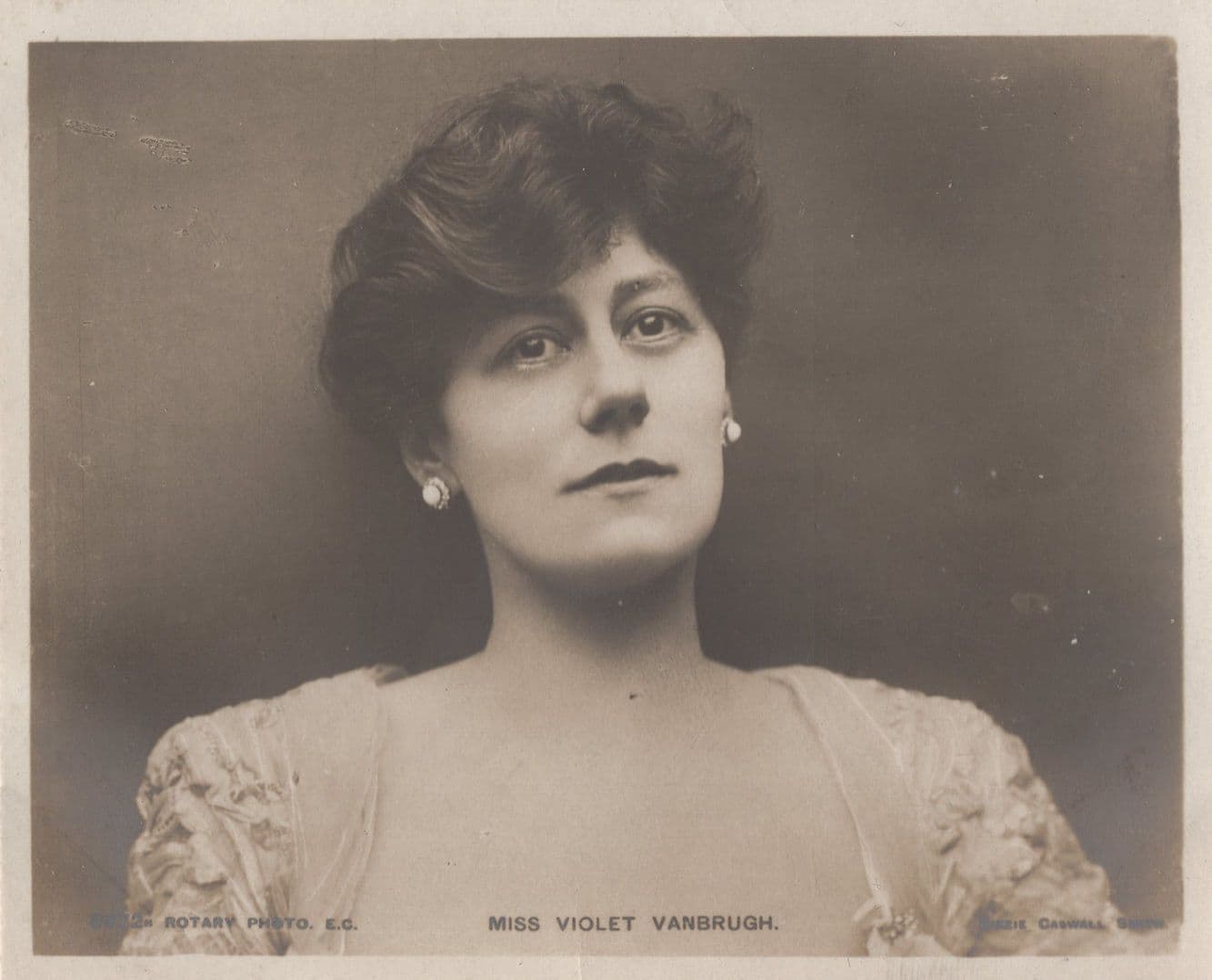 Miss Violet Vanbrugh Edwardian Actress Midget Rare Tiny Postcard