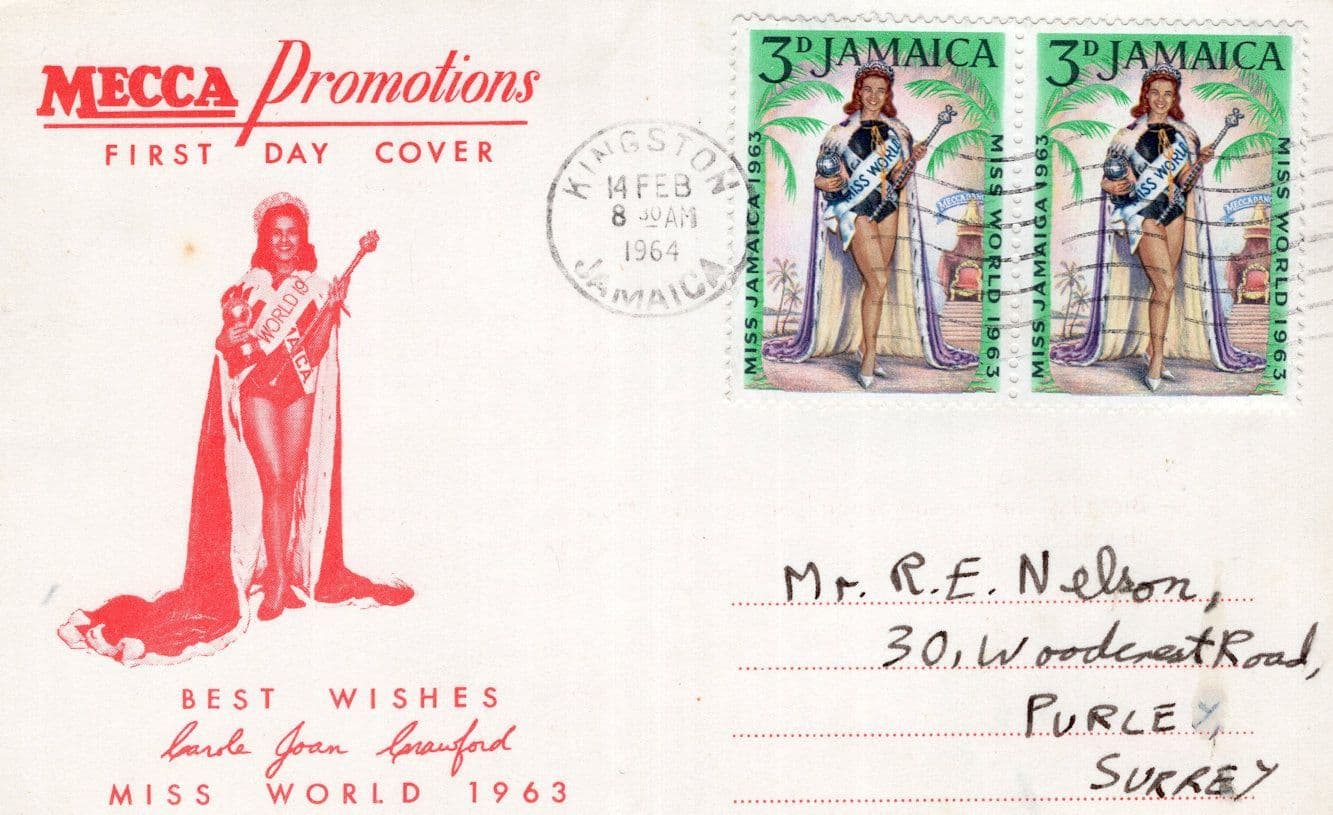 Miss World 1963 Beauty Queen Africa Jamaica First Day Cover