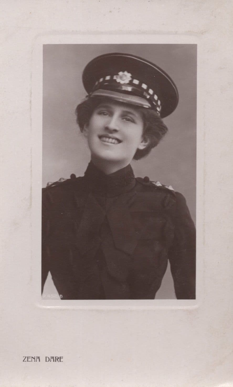 Miss Zena Dare as a Policeman Edwardian Actress Rare Old Postcard