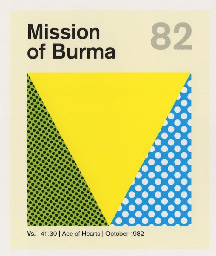 Mission Of Burma Ace Of Hearts USA Punk Rock 1982 LP Postcard