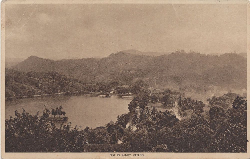 Mist In Kandy Ceylon Indian Weather Old Postcard