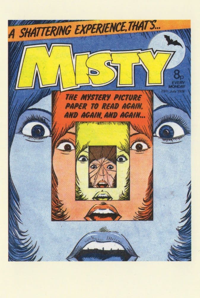Misty Breaking The Mirror Of Terror 1970s Girls Horror Comic Postcard