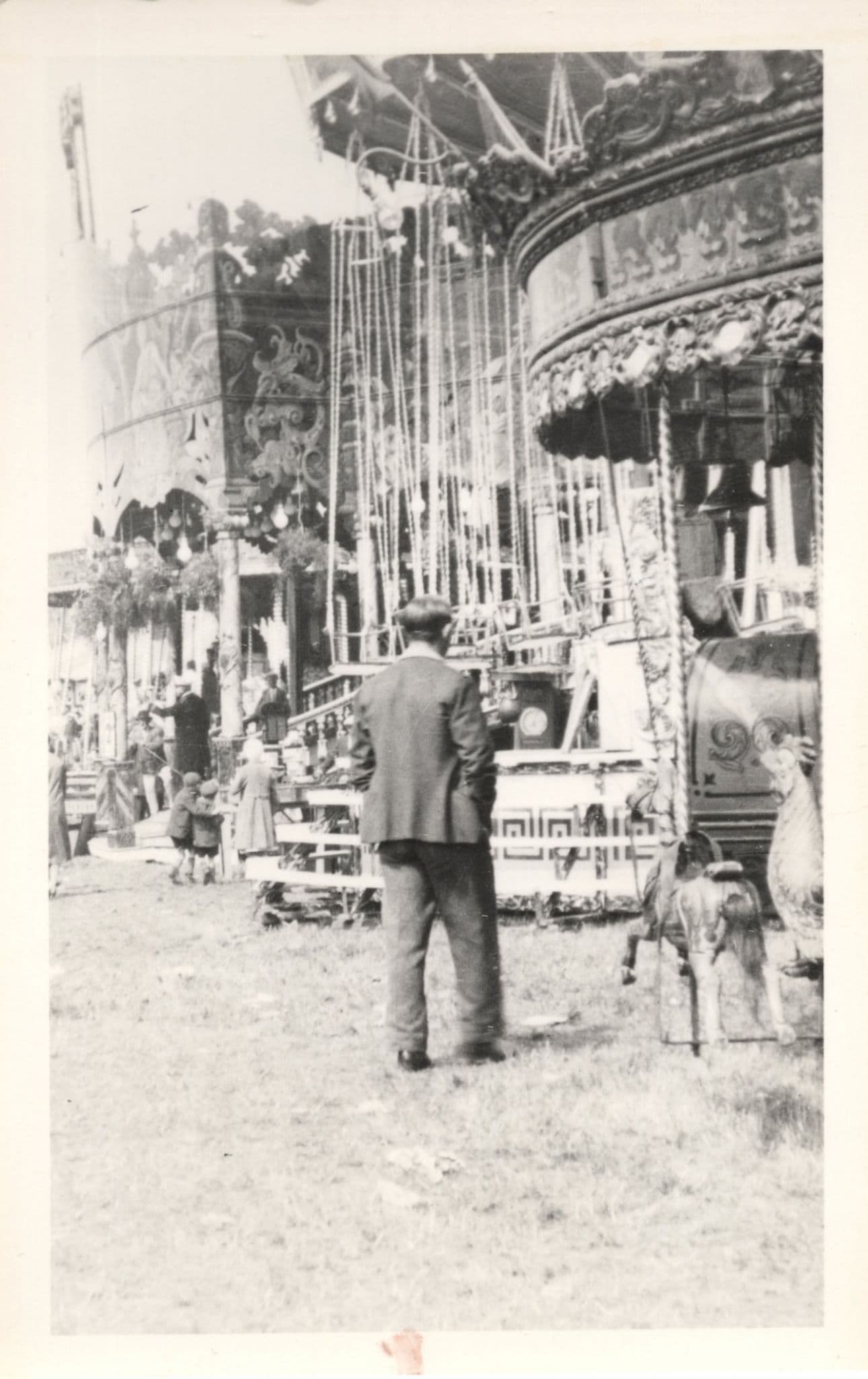 Mitcham London Fair Carousel Roundabout in 1935 PB Postcard Photo