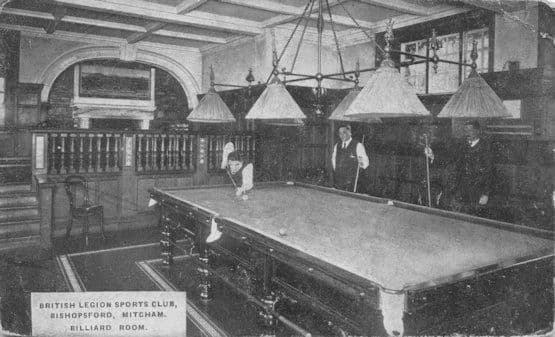 Mitcham Sports Snooker Pool Club Bishopsford Surrey Old PB Postcard