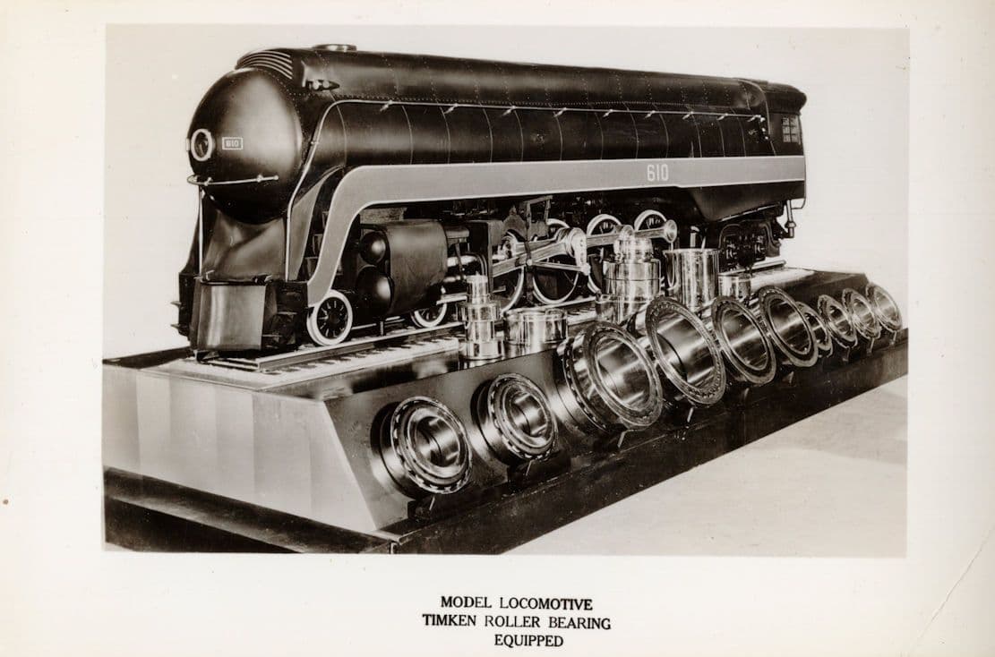 Model Locomotive Timken Train Roller Bearing Equipped Railway RPC Postcard