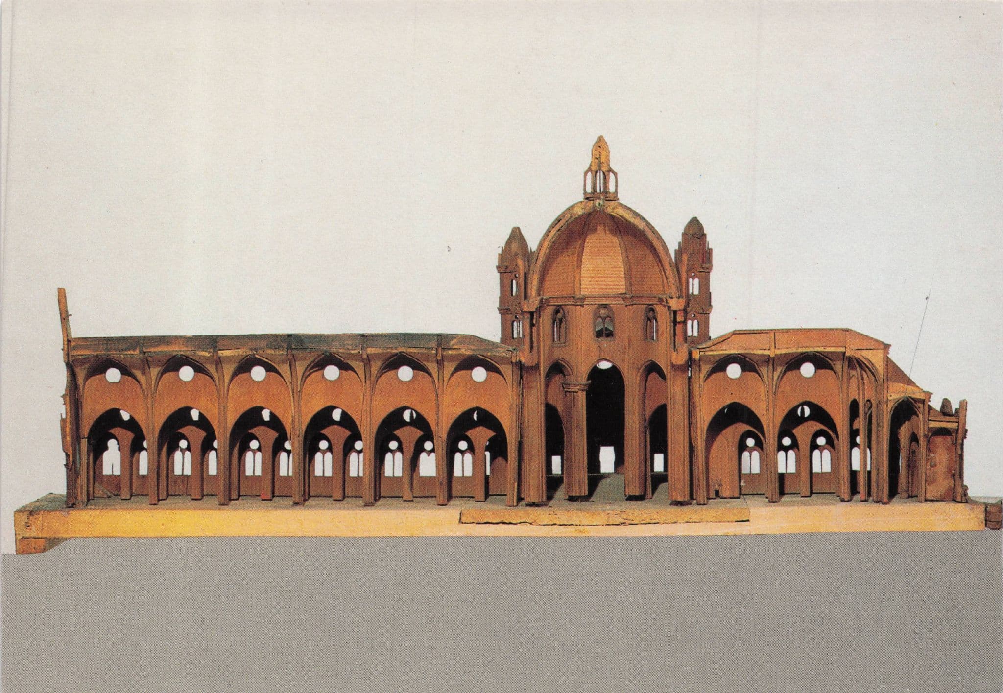 Model Of Basilica St Petronius 1515 Architecture Plan Italy Postcard