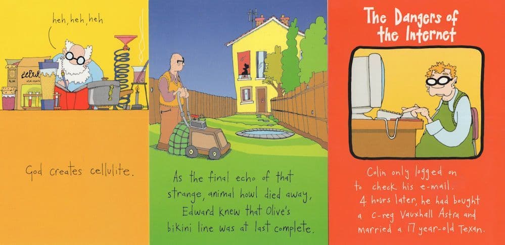 Modern Gadgets Internet Inventions 3x Comic Postcard s