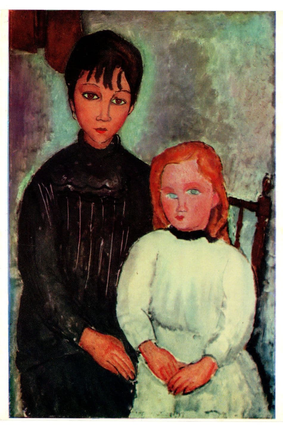 Modigliani The Two Sisters Painting Postcard
