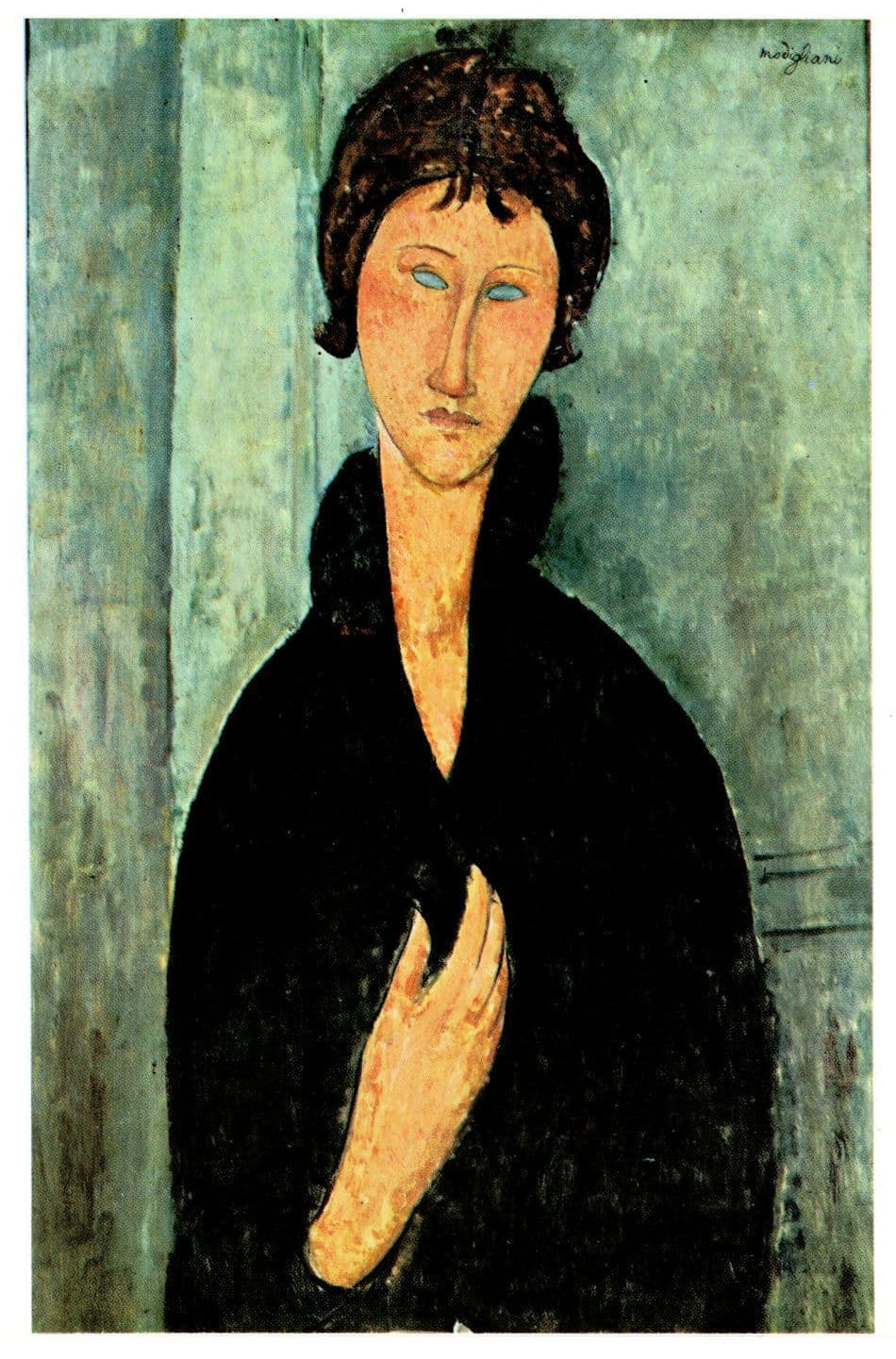 Modigliani Woman With Blue Eyes Painting Postcard