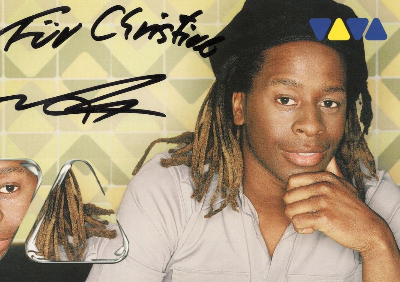 Mola Adebisi Viva German Music Television Presenter Hand Signed Photo
