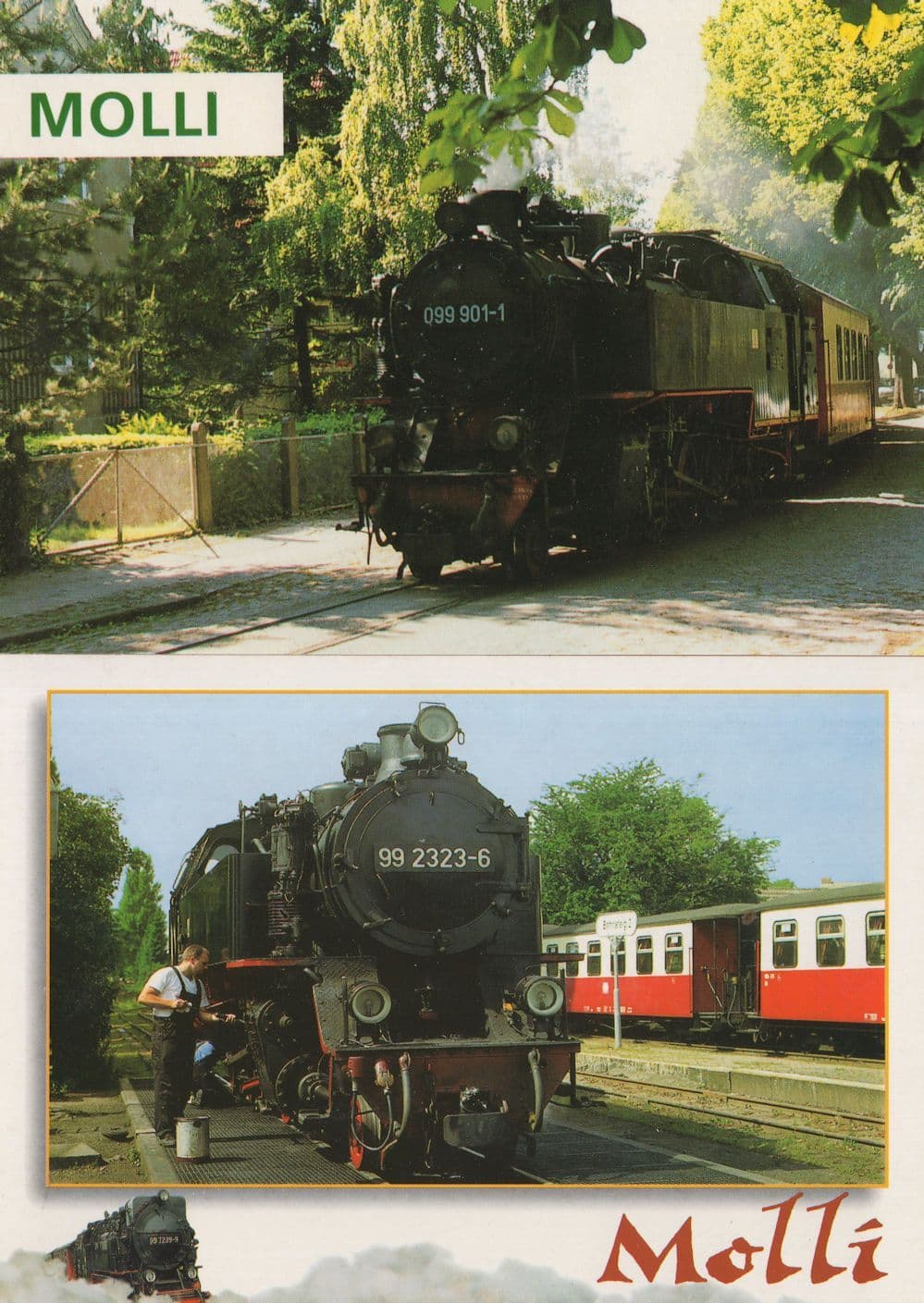 Molli German Train Railway 2x Postcard s