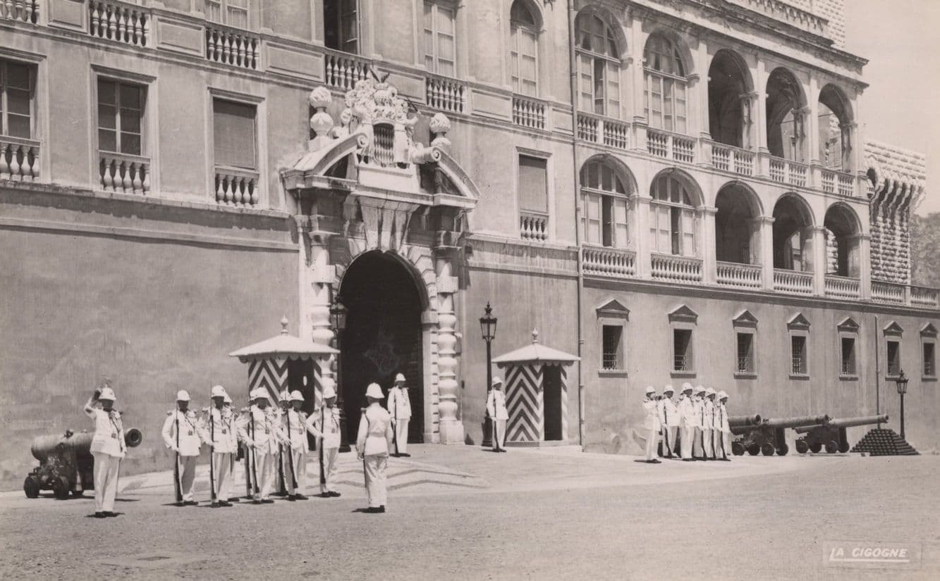 Monaco Monte Carlo La Releve De La Garde Old Military Postcard