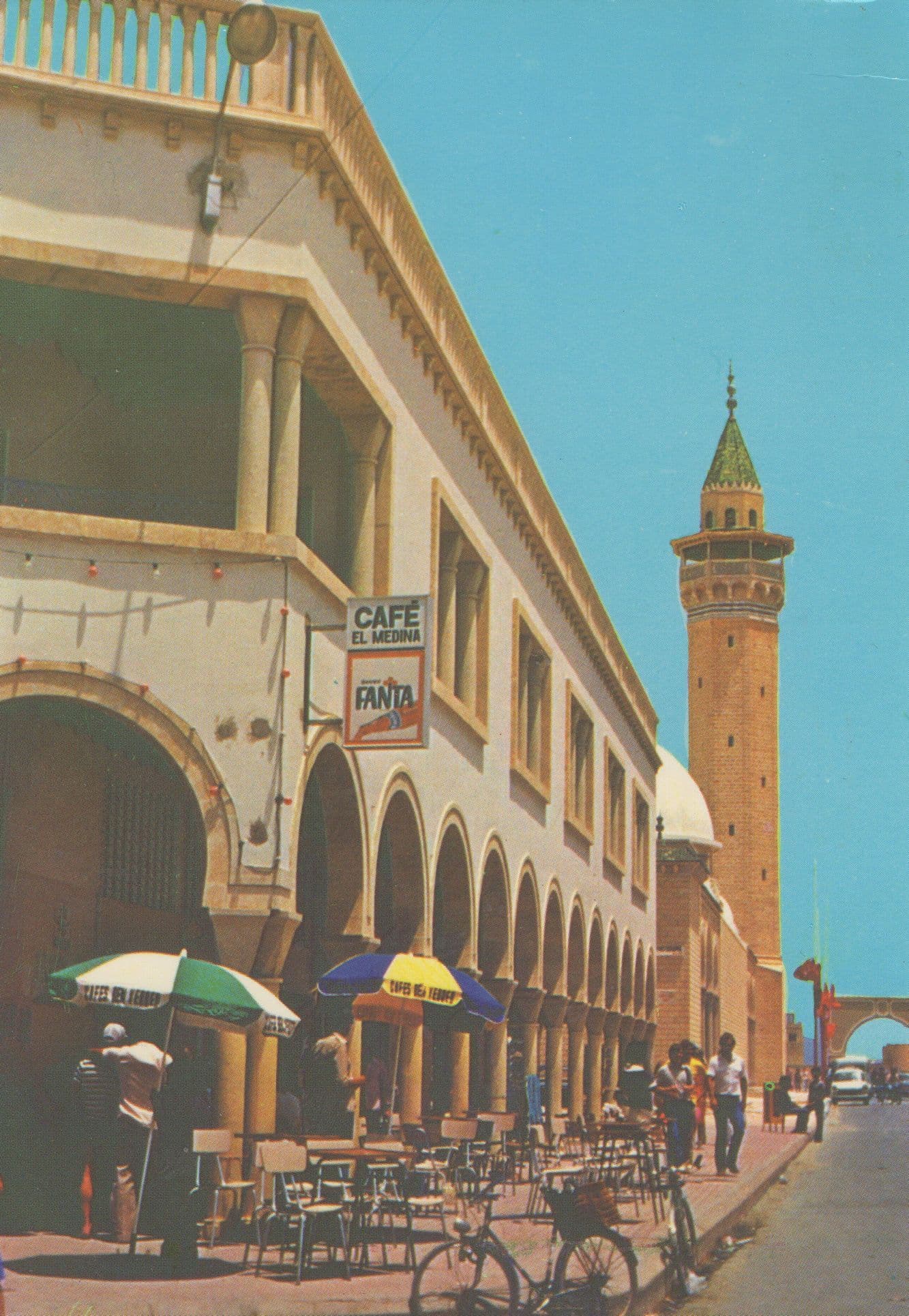 Monastir Bicycle at Cafe El Medina Tunis Postcard