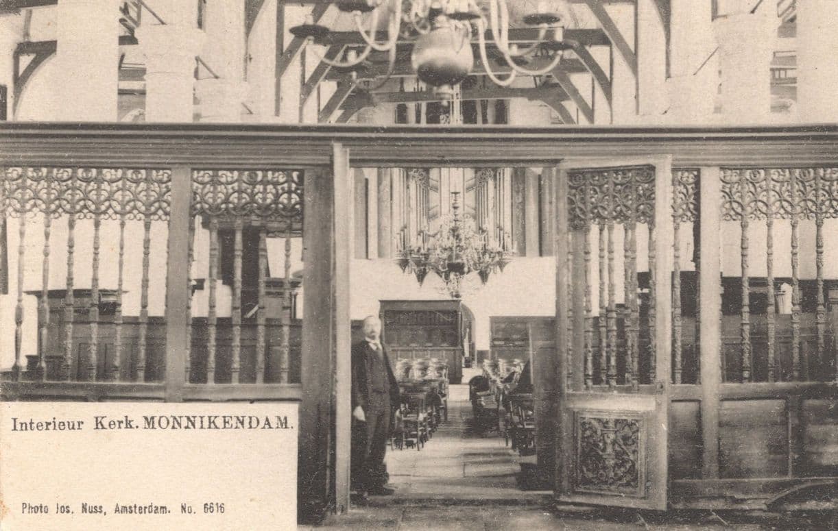 Monnikendam Kerk Netherlands Holland Antique Postcard