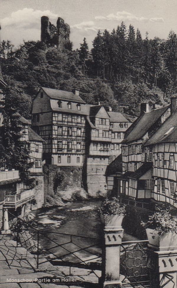Monschau Partie Am Haller Vintage Postcard