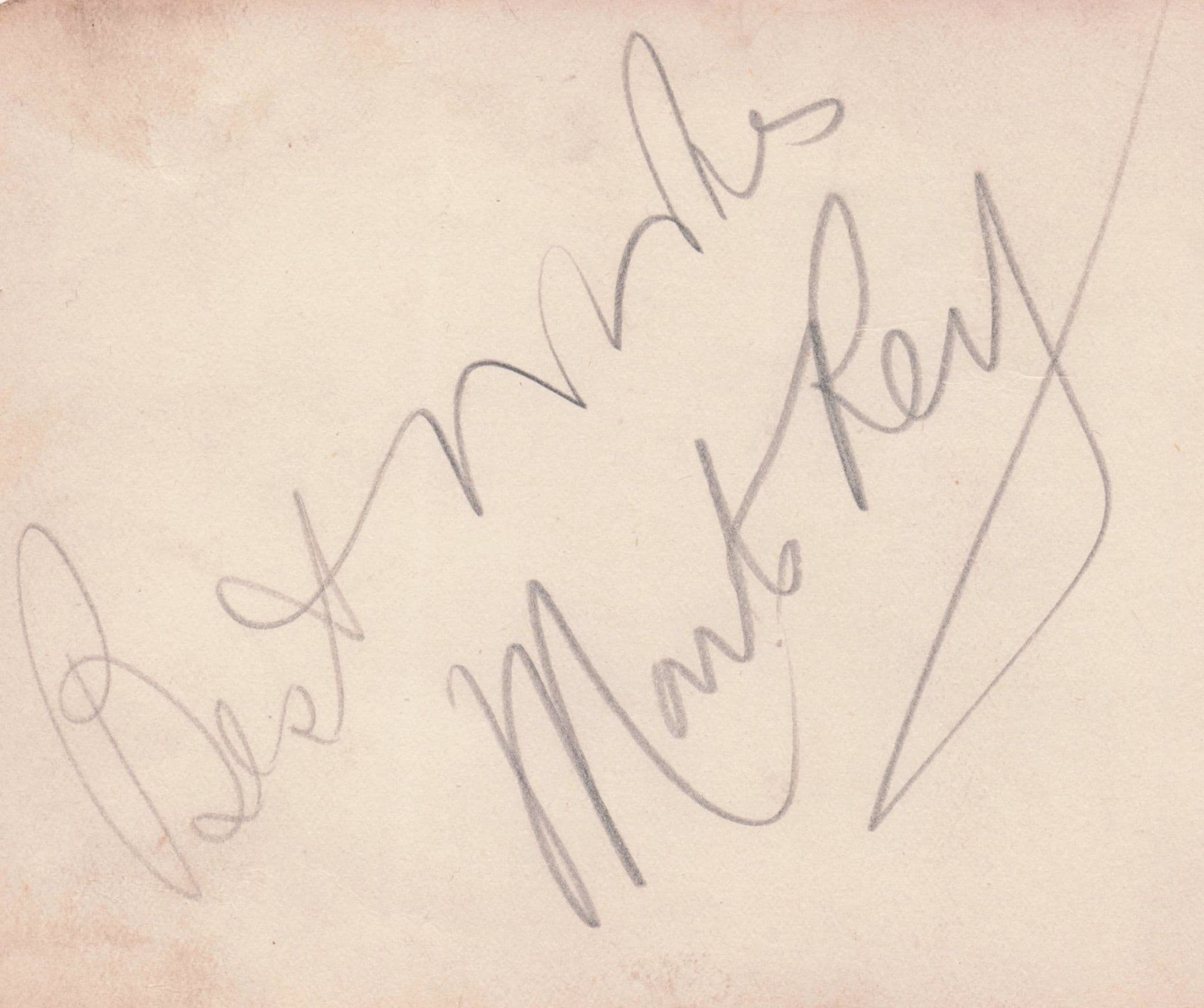 Monte Rey Big Band of Geraldo Old Hand Signed Autograph Page