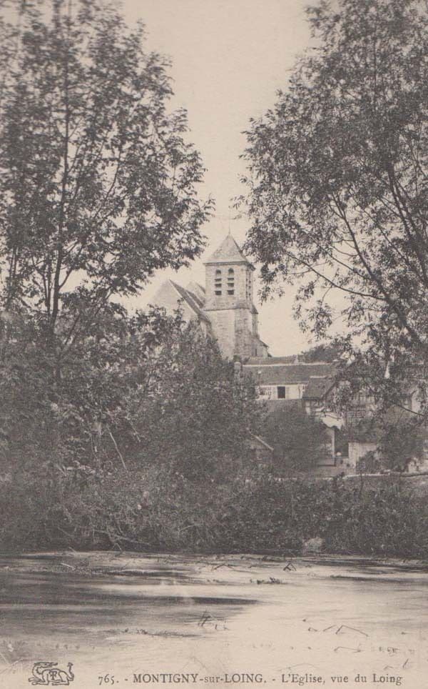 Montigny Sur Loing Church L'Eglise French Antique Postcard