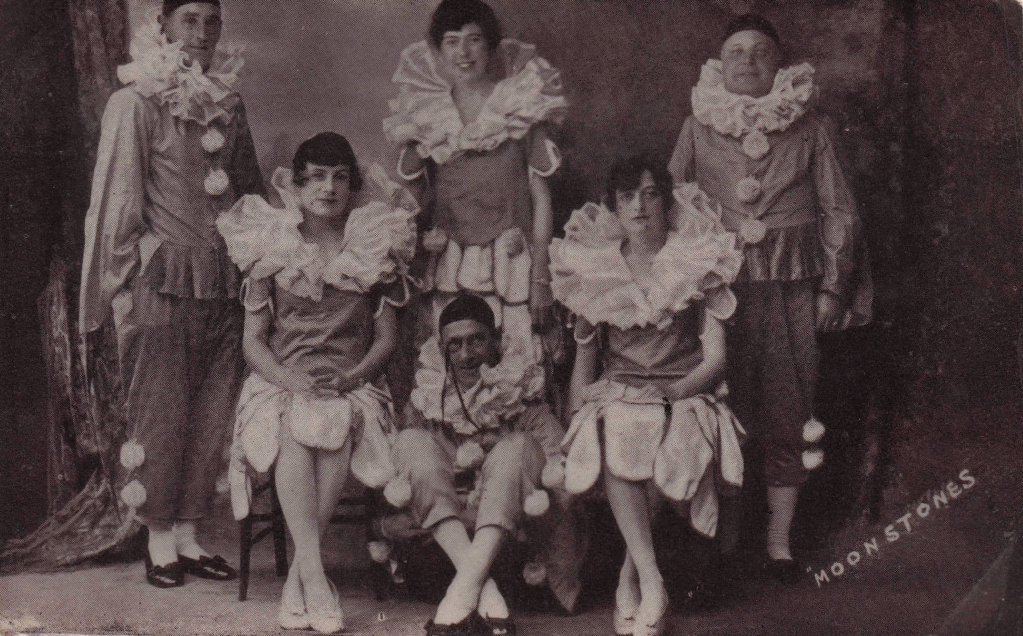 Moonstone's Travelling Pierrot Entertainers Old Real Photo Postcard