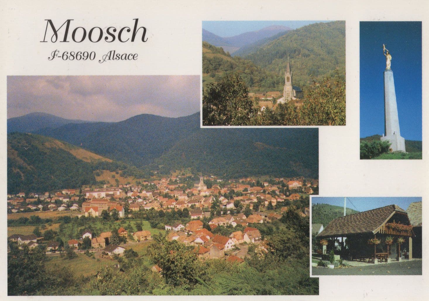Moosch Aerial Birds Eye French Postcard