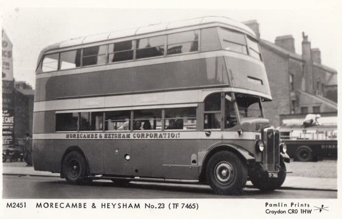 Morecambe & Heysham Number 23 Bus Postcard