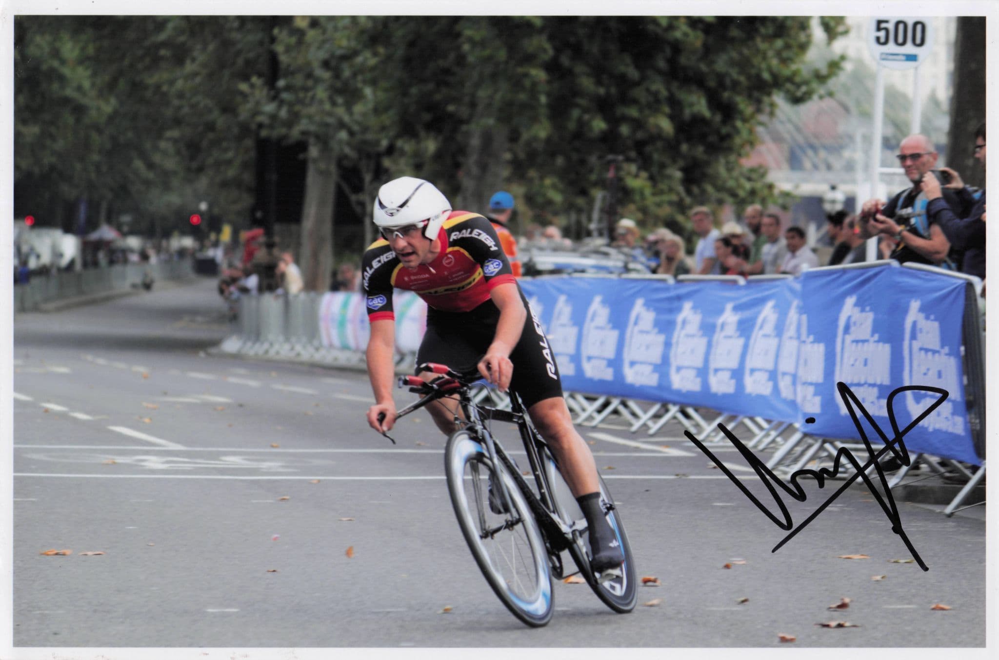 Morgan Kneisky French Cycling 2014 Tour Of Britain Race 12x8 Hand Signed Photo