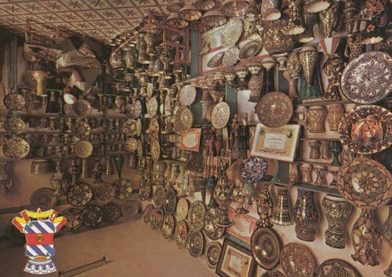 Morocco Pottery Hand Made Plates Moroccan Postcard