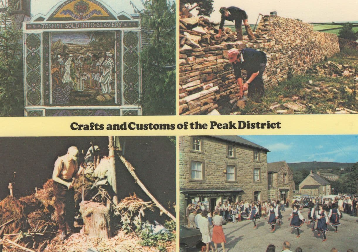 Morris Dancing Crafts Customs Of Peak District Cumbria Postcard
